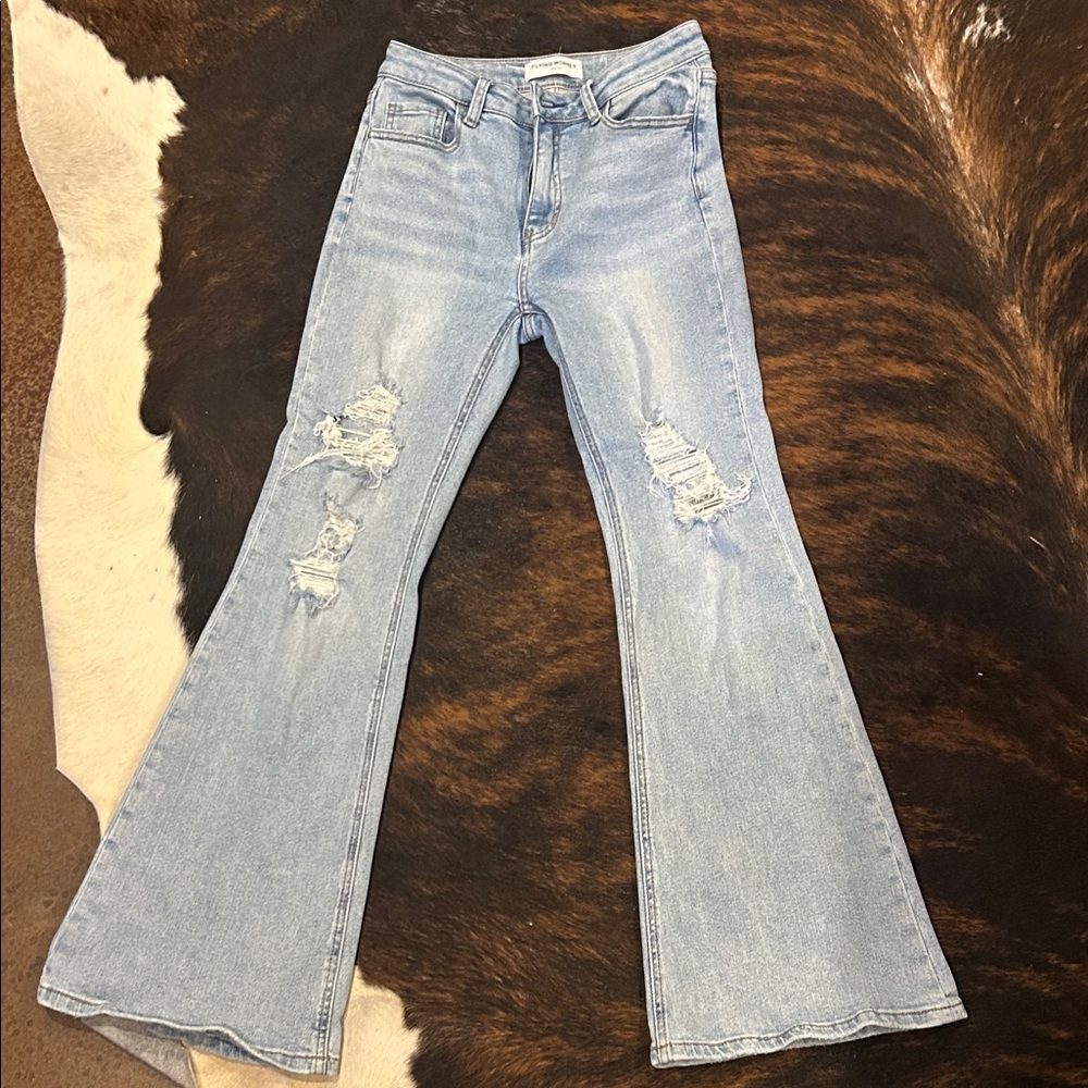Flying Monkey Kids Light Blue Flared Jeans